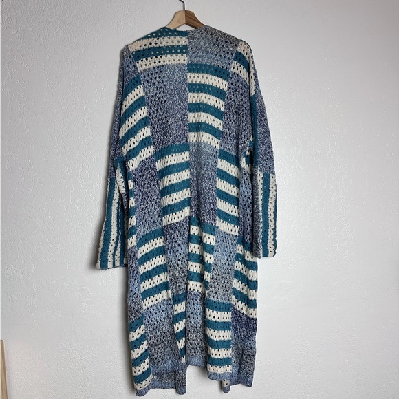 🖤 NWT REVEL WOMEN'S STRIPED DUSTER CARDIGAN - Picture 4 of 4